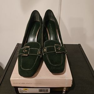 Green Suede Pumps